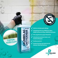 REINHELDEN® Grünbelagentferner REIN-Konzentrat 1000ml Intensiv zum Entfernen von Algen, Grünbelag, Flechten & Grünspan